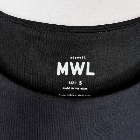 Madewell MWL Womens Form Racerback Crop Top Small Athletic Black Tank NWT - Picture 4 of 10